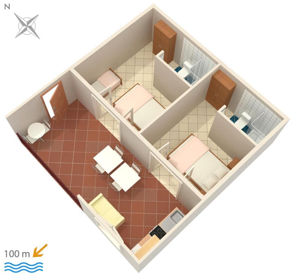 Apartments By The Sea Podaca, Makarska - 2612 מראה חיצוני תמונה